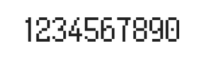 5×9数字点阵字体 ddN59AB0378