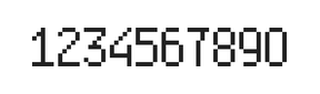 5×9数字点阵字体 ddN59AB0379
