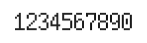 5×9数字点阵字体 ddN59AB0383