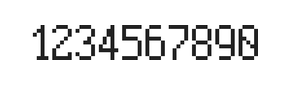 5×9数字点阵字体 ddN59AB0387