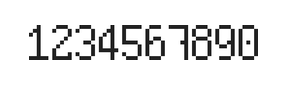 5×9数字点阵字体 ddN59AB0389
