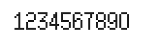 5×9数字点阵字体 ddN59AB0392