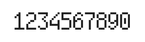 5×9数字点阵字体 ddN59AB0393