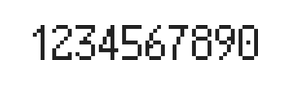 5×9数字点阵字体 ddN59AB0396
