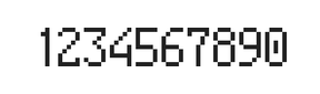 5×9数字点阵字体 ddN59AB0399