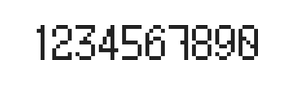 5×9数字点阵字体 ddN59AB0400
