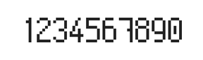 5×9数字点阵字体 ddN59AB0406