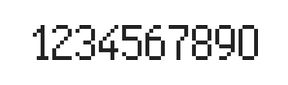 5×9数字点阵字体 ddN59AB0407