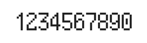 5×9数字点阵字体 ddN59AB0411
