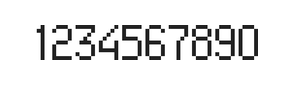 5×9数字点阵字体 ddN59AB0416