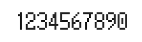 5×9数字点阵字体 ddN59AB0420