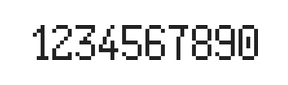 5×9数字点阵字体 ddN59AB0423
