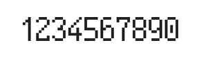 5×9数字点阵字体 ddN59AB0427