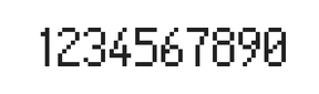 5×9数字点阵字体 ddN59AB0430
