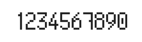 5×9数字点阵字体 ddN59AB0432