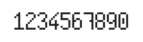 5×9数字点阵字体 ddN59AB0434