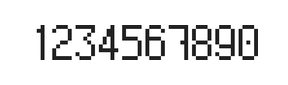 5×9数字点阵字体 ddN59AB0436
