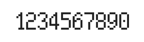 5×9数字点阵字体 ddN59AB0438
