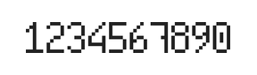 5×9数字点阵字体 ddN59AB0440