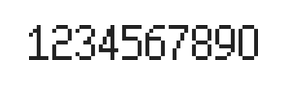 5×9数字点阵字体 ddN59AB0443