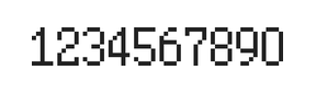 5×9数字点阵字体 ddN59AB0444