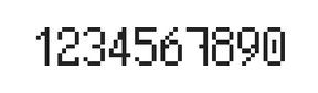 5×9数字点阵字体 ddN59AB0445
