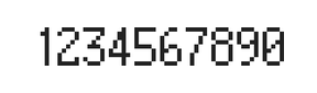 5×9数字点阵字体 ddN59AB0447