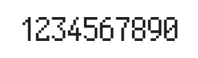 5×9数字点阵字体 ddN59AB0452
