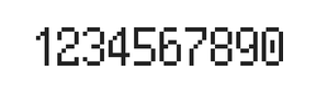 5×9数字点阵字体 ddN59AB0453