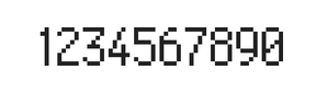 5×9数字点阵字体 ddN59AB0454