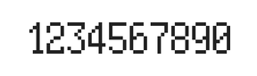 5×9数字点阵字体 ddN59AB0456