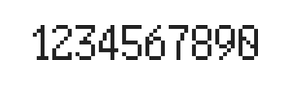 5×9数字点阵字体 ddN59AB0461