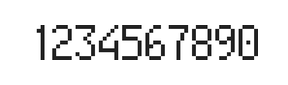 5×9数字点阵字体 ddN59AB0462