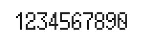 5×9数字点阵字体 ddN59AB0463