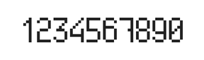5×9数字点阵字体 ddN59AB0464