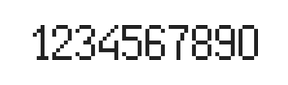 5×9数字点阵字体 ddN59AB0465