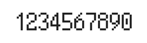 5×9数字点阵字体 ddN59AB0466