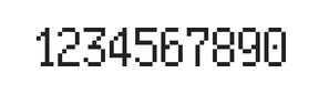 5×9数字点阵字体 ddN59AB0472