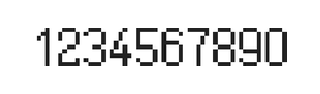 5×9数字点阵字体 ddN59AB0473