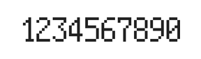 5×9数字点阵字体 ddN59AB0474