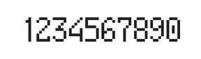 5×9数字点阵字体 ddN59AB0476