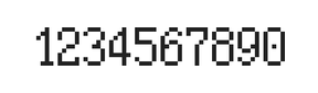 5×9数字点阵字体 ddN59AB0477