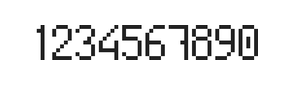 5×9数字点阵字体 ddN59AB0478