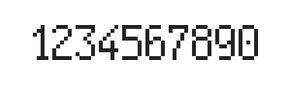 5×9数字点阵字体 ddN59AB0480