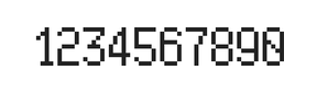 5×9数字点阵字体 ddN59AB0481