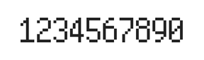5×9数字点阵字体 ddN59AB0483