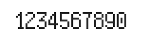 5×9数字点阵字体 ddN59AB0488