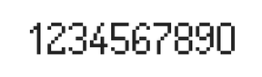 5×9数字点阵字体 ddN59AB0489
