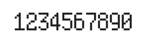 5×9数字点阵字体 ddN59AB0492