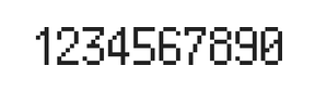 5×9数字点阵字体 ddN59AB0493